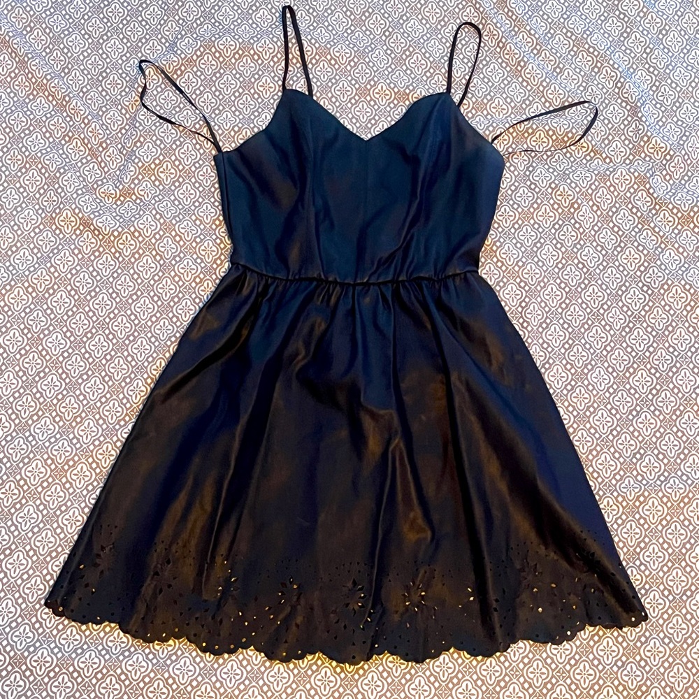 Forever 21 Faux Leather Black Goth Style Dress Size M